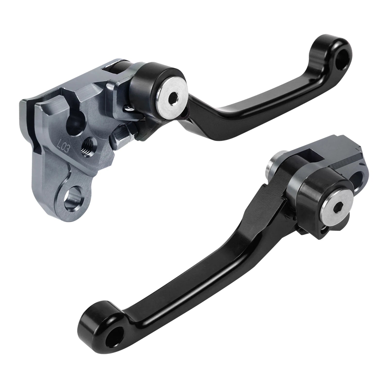 Honda CRF150F / CRF230F 2003–2017 / CRF250F 2019–2021 NICECNC Pivot Brake & Clutch Lever Set – CNC Billet Aluminum – Black / Red – $30