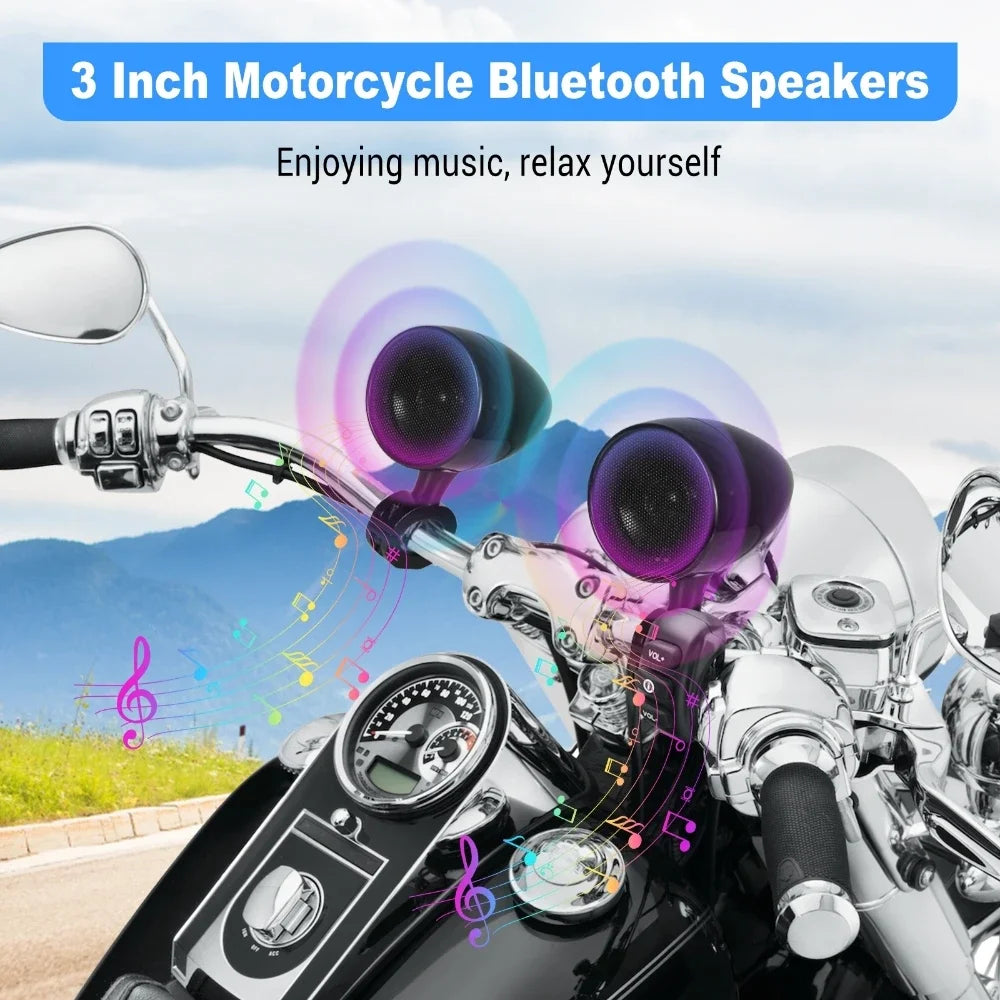 Motorcycle Speakers – Bluetooth Audio with Remote Control & MP3