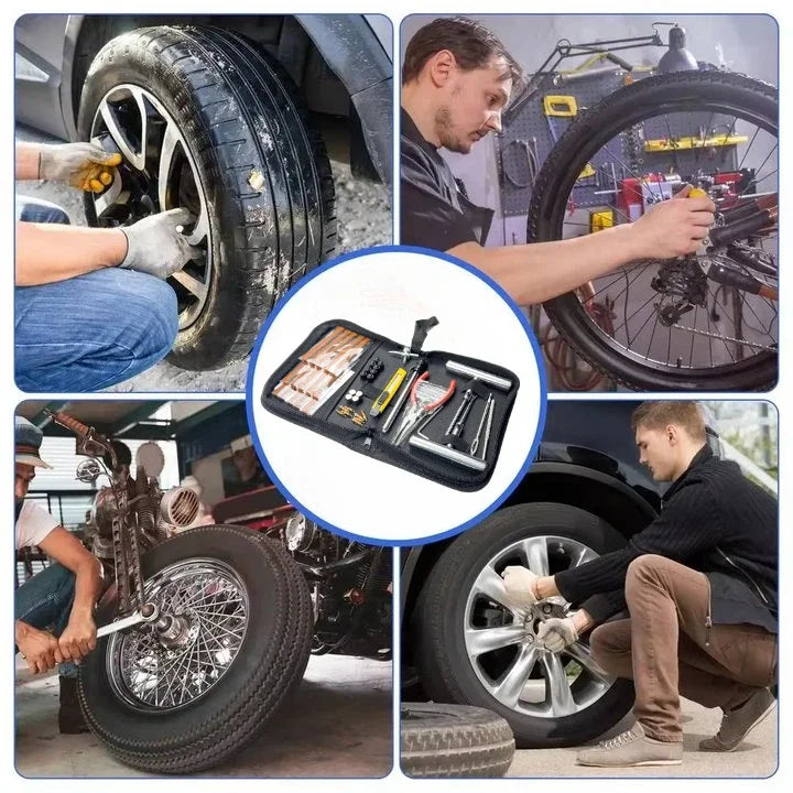Tubeless Tire Puncture Plug Repair Kit – 33pcs or 45pcs with Storage Box – Car Motorcycle Bike Truck SUV – $18–20
