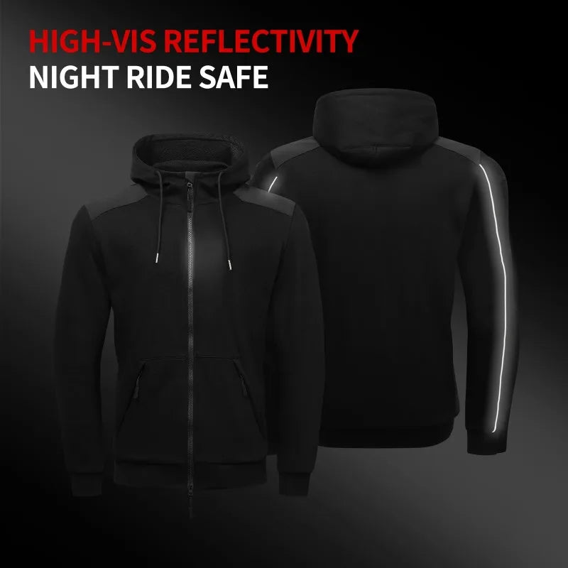 Warm Armored Hoodie with CE Certified Protection