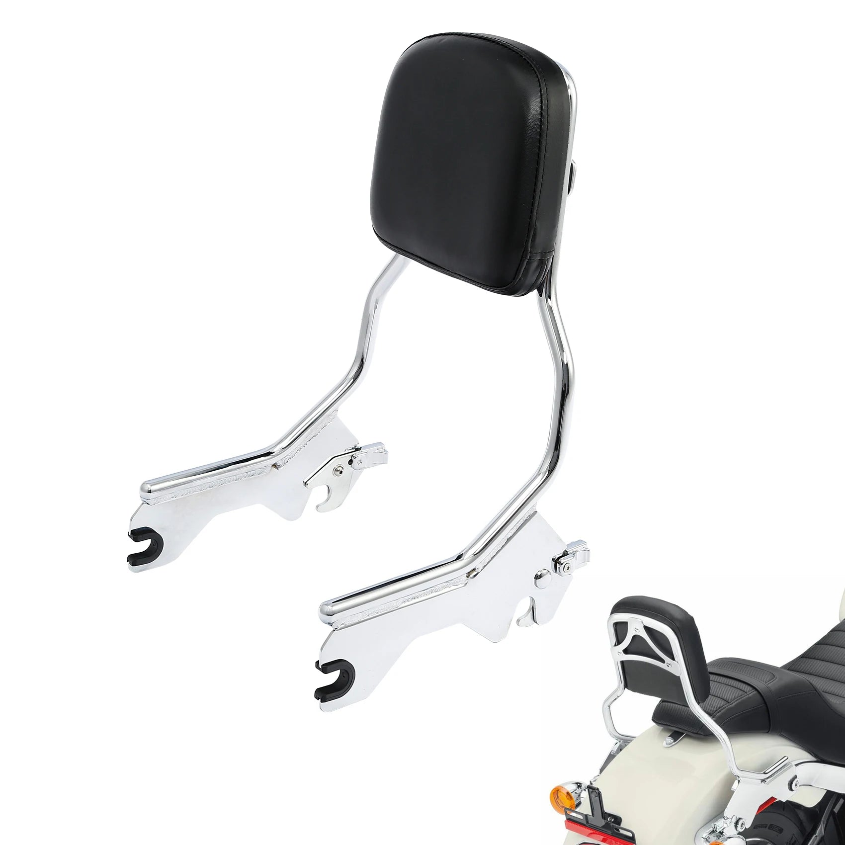 Sissy Bar Upright Backrest W/ Pad For Harley Softail Low Rider FXLR ST FXLRST 2018-2023 Sport Glide FLSB 2018-2025 Motorcycle