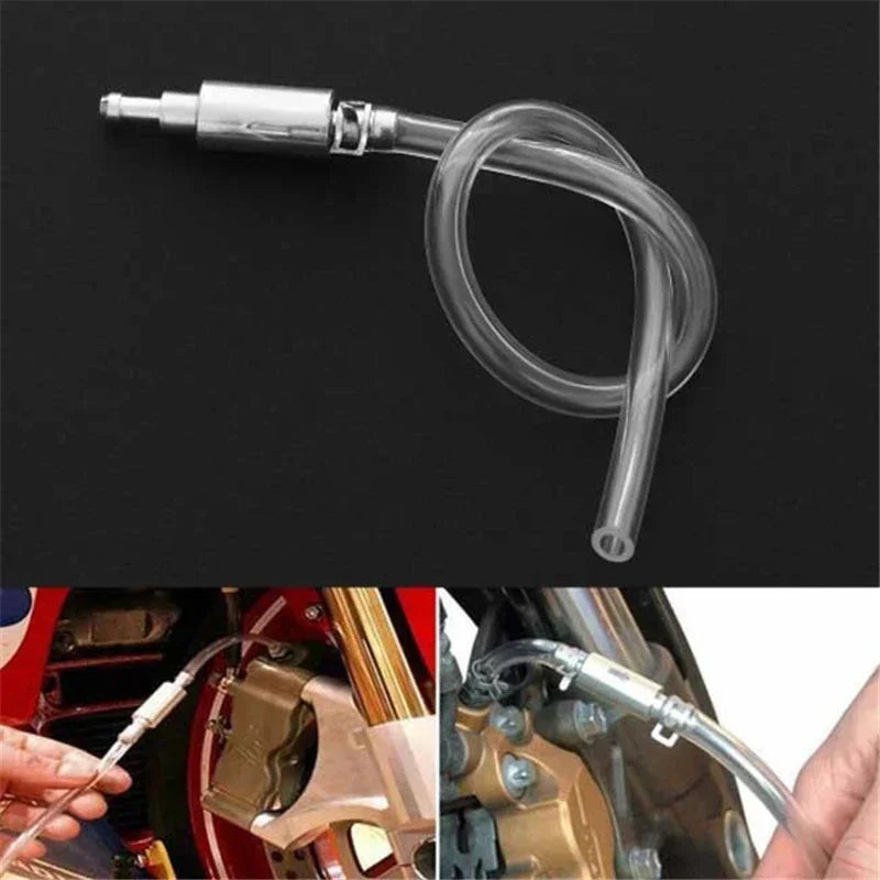 Brake Fluid Bleeder Hose Kit with One-Way Check Valve – Non-Return Brake Bleeding Tube with Hose Clamps – Brake Bleeding Tools for Car Motorcycle Vehicle – 1 / 2 Set – $14