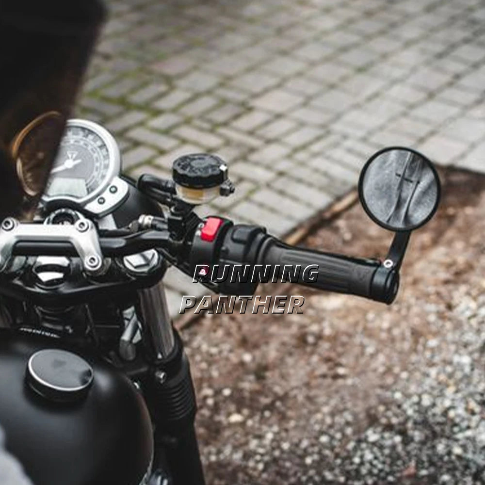 RUNNING PANTHER Triumph Motorcycle Mirror Handlebar Bar-End Rearview Mirror Pair for Street Triple 765 765RS 765R S Speed Triple Rocket 3 Bobber T120 Daytona 660 675