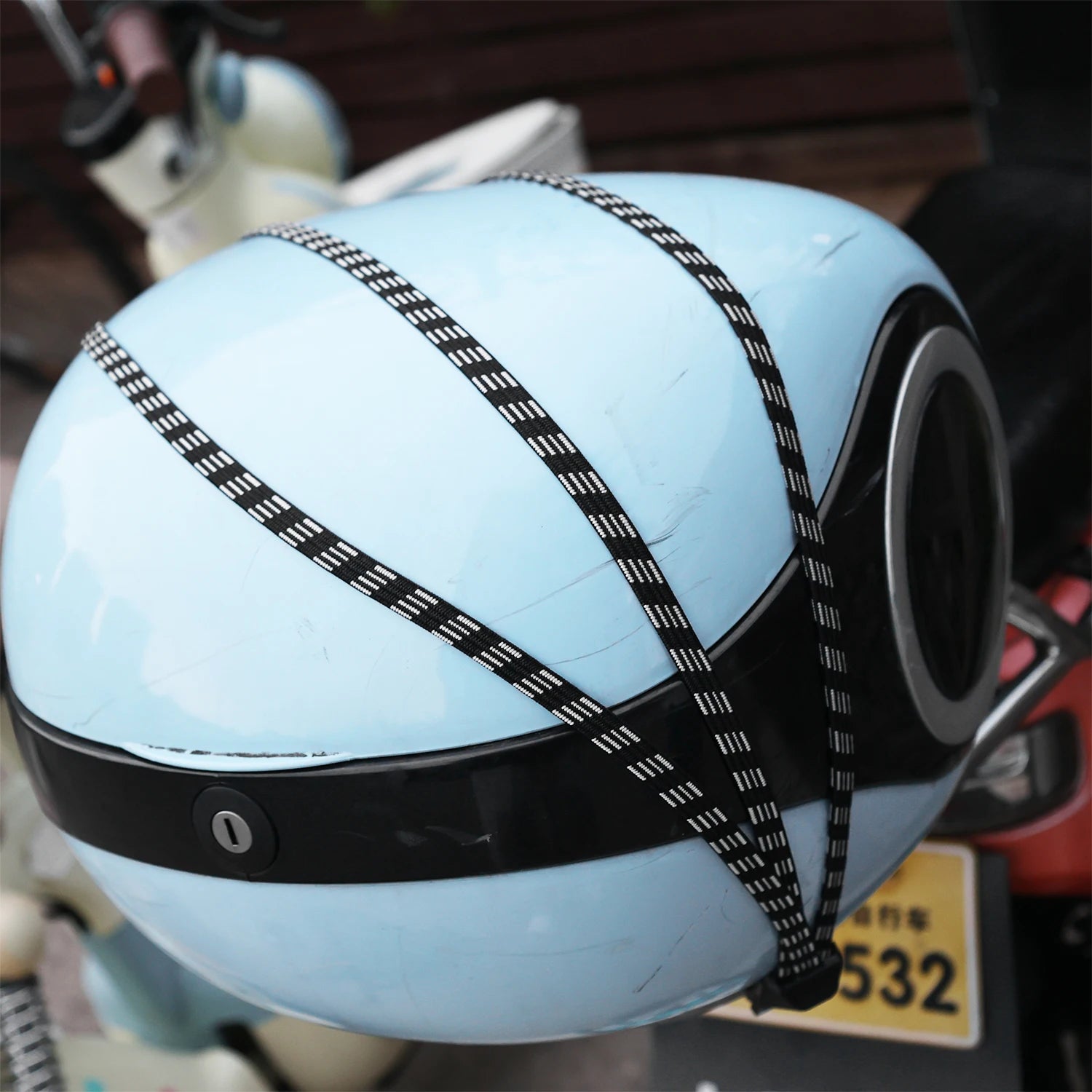 Bungee Straps – 90cm Adjustable Motorcycle Luggage & Helmet Strap