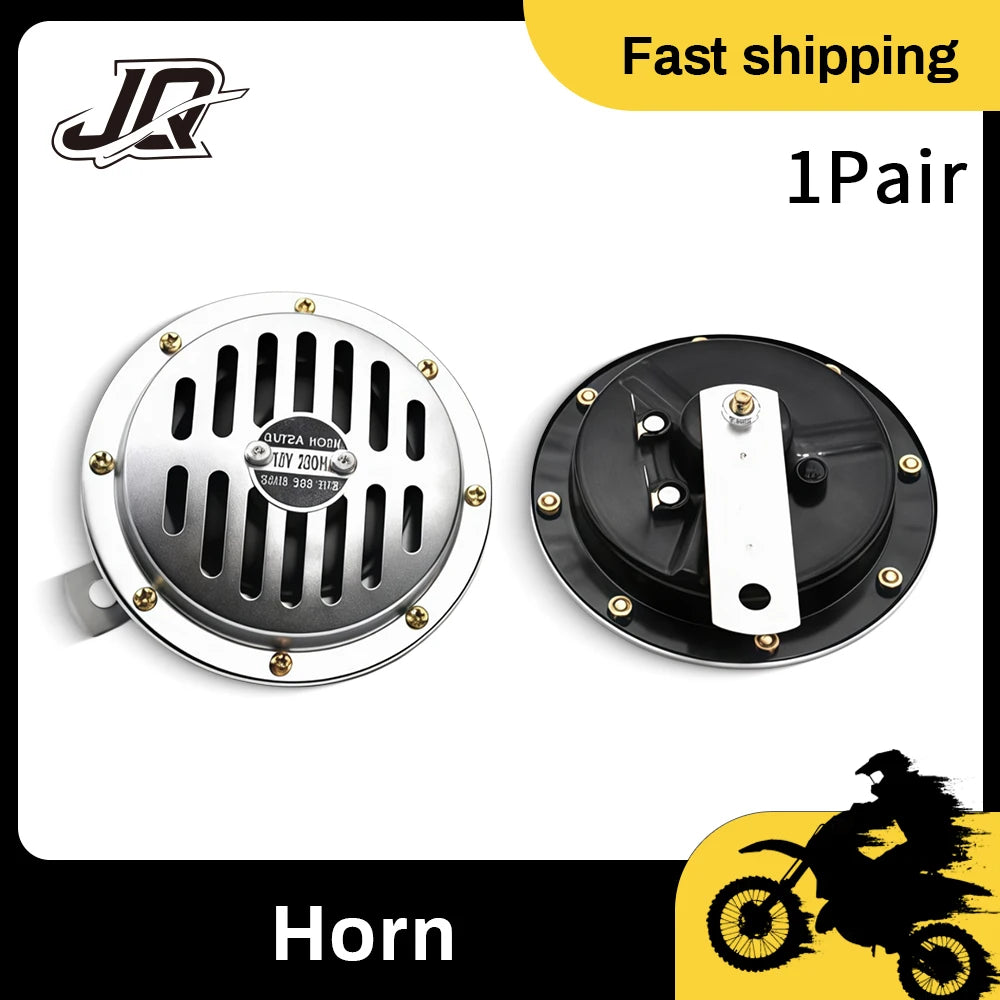 Motorcycle Horn – 12V Super Loud High & Low Tone Waterproof Horn