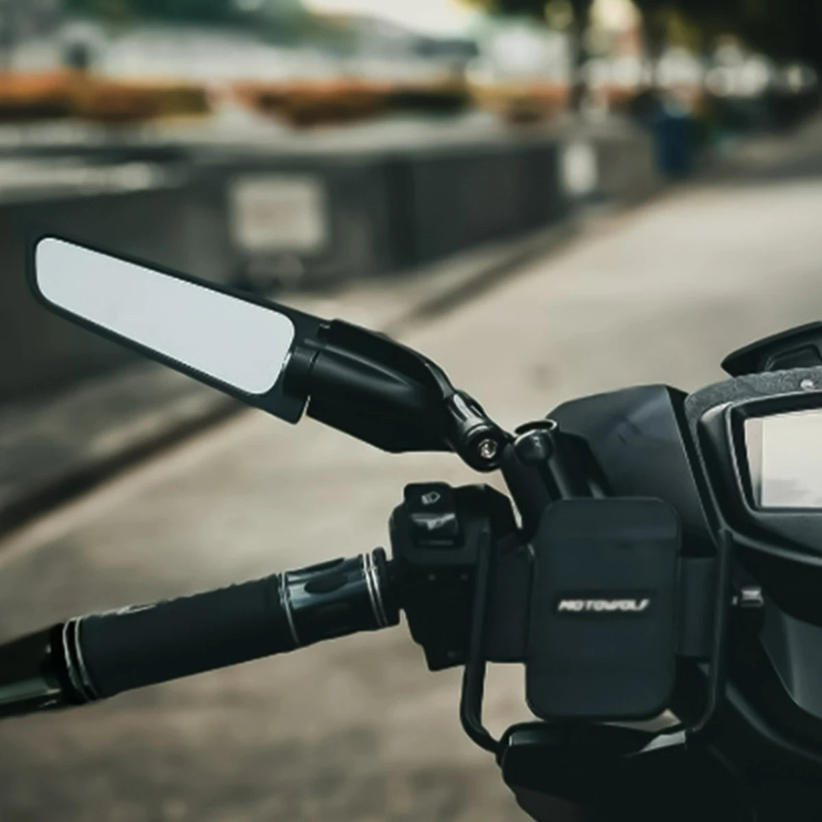 HVLMHA Yamaha MT-07 MT-09 MT-10 Stealth Winglet Rotatable Motorcycle Mirror CNC Aluminium Adjustable Rearview Motorcycle Mirror Kit 2021-2023