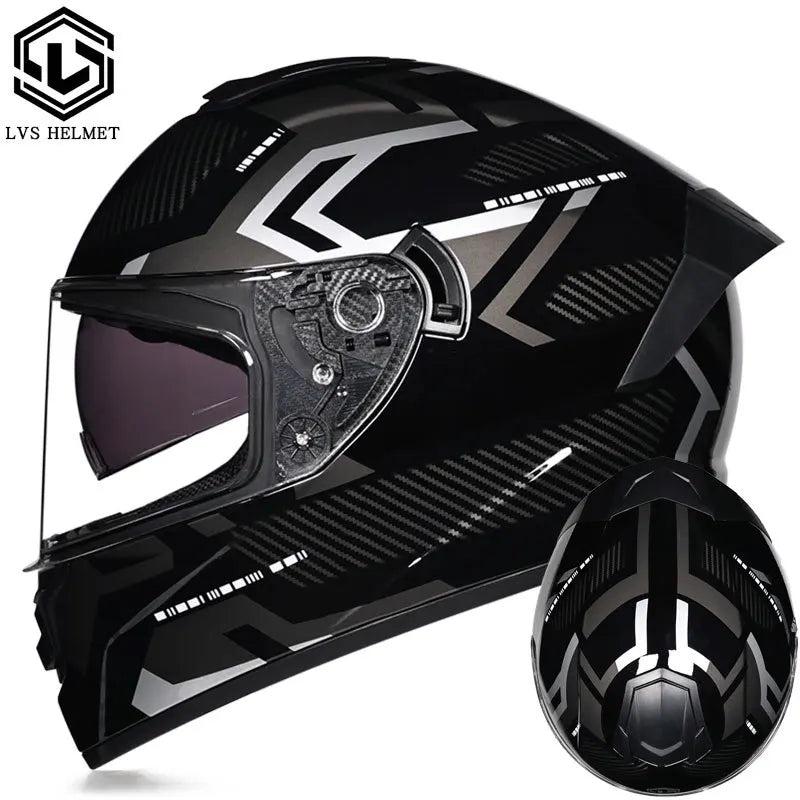 Winter Warm Full Face Helmet with Double Visor