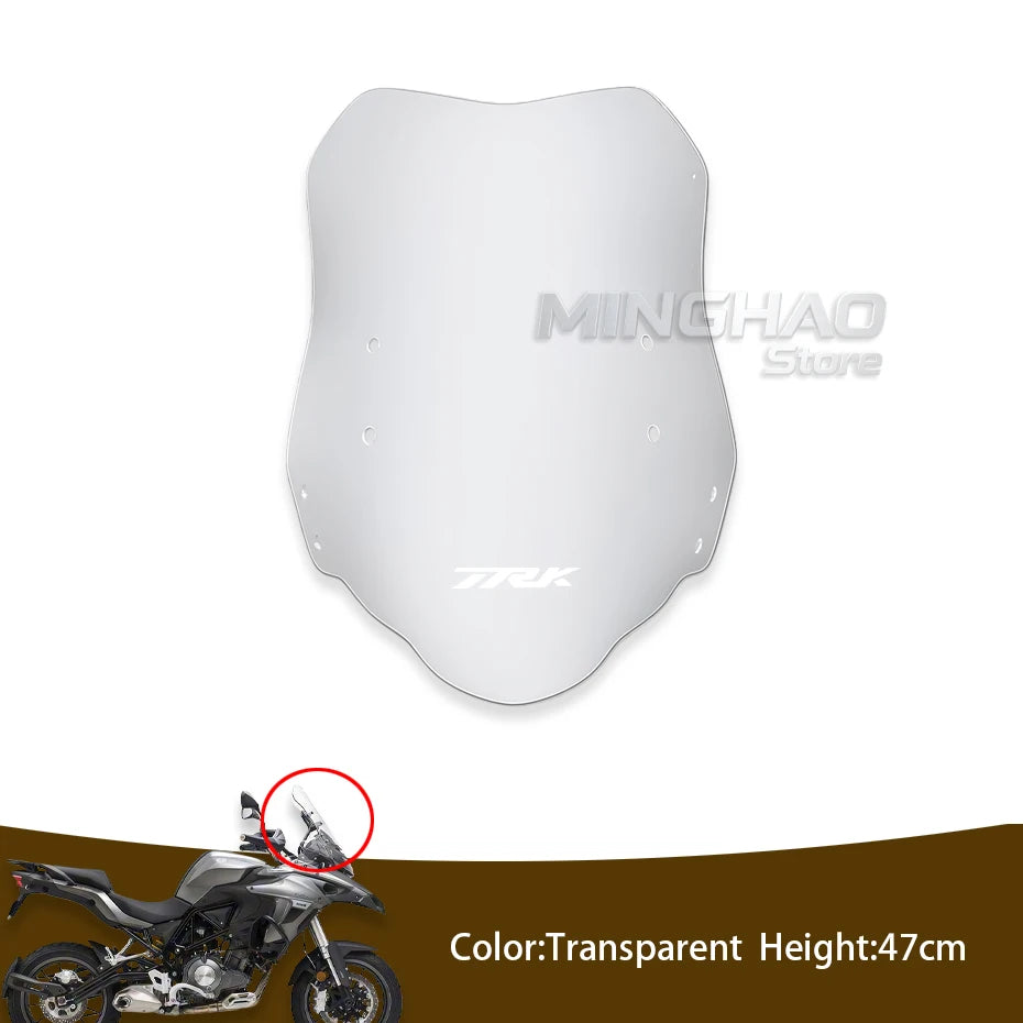 Motorcycle Windshield – Double Bubble Wind Deflector for Benelli TRK502/TRK502X