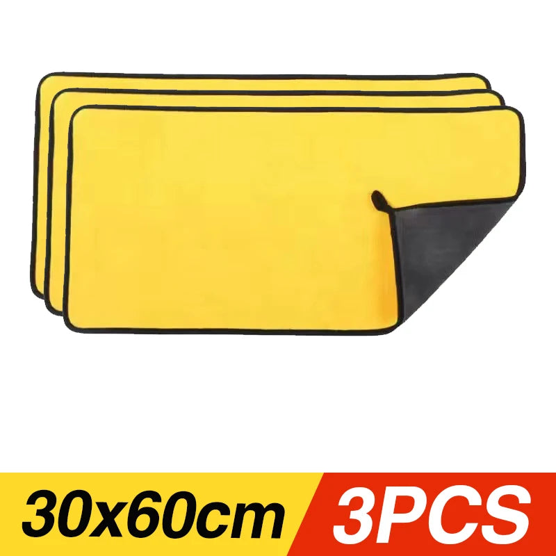 Thickened Yellow Microfiber Car Wash