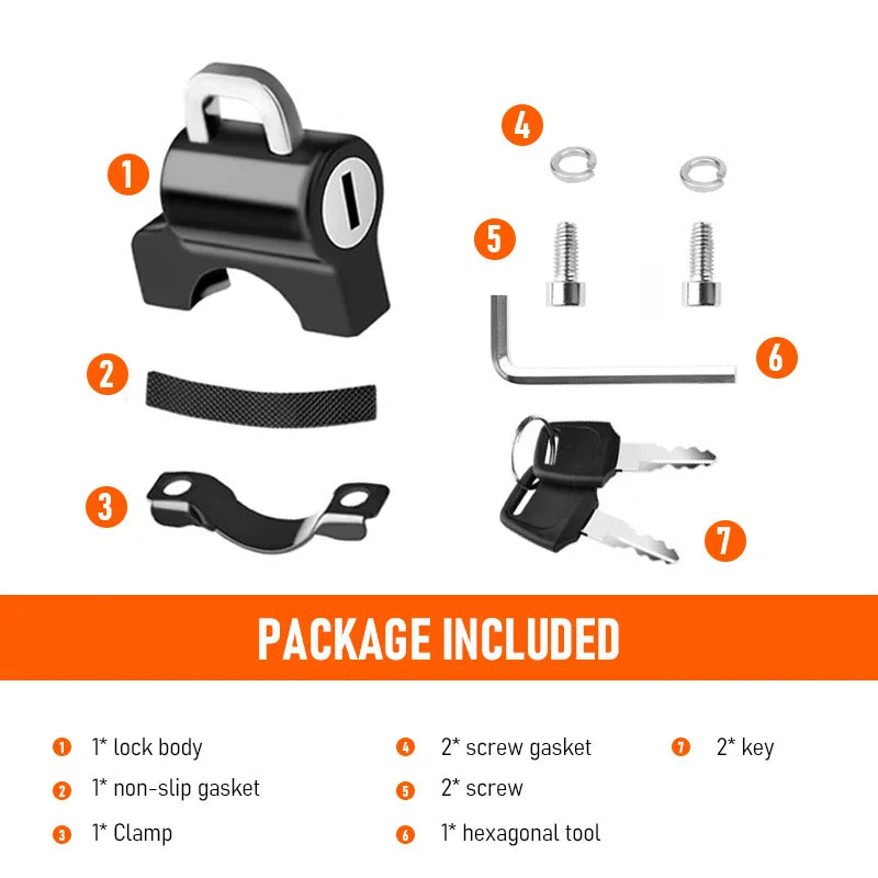 Universal Motorcycle Helmet Lock Anti-Theft Bicycle Bike Anti-theft Security Fixed Lock Metal Multi-function Moto Accessories