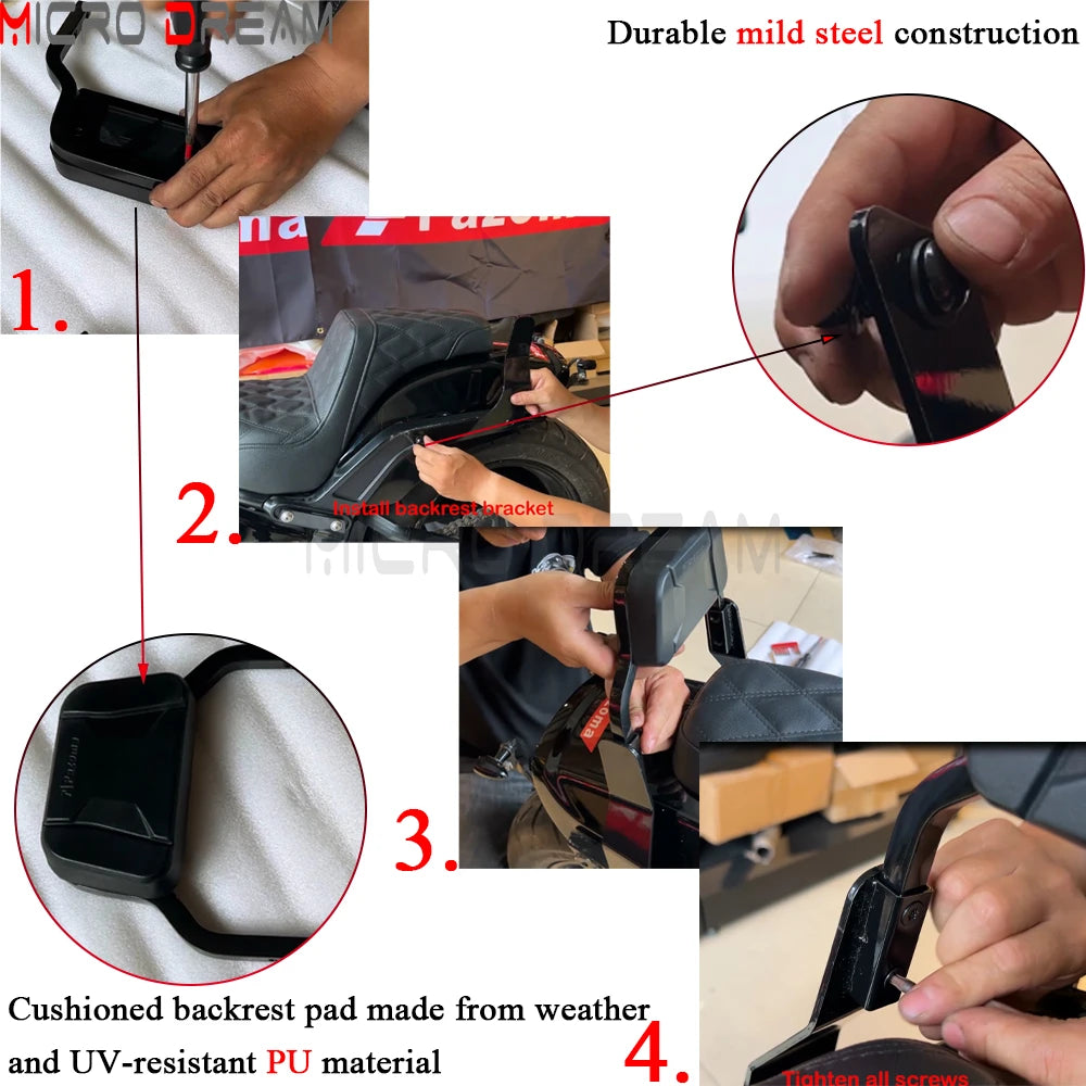For Harley Softail Fat Bob FXFB 2018-2019 FXFBS 2018-2025 Club Style Motorcycle Sissy Bar Passenger Backrest PU Pad BackRest Kit