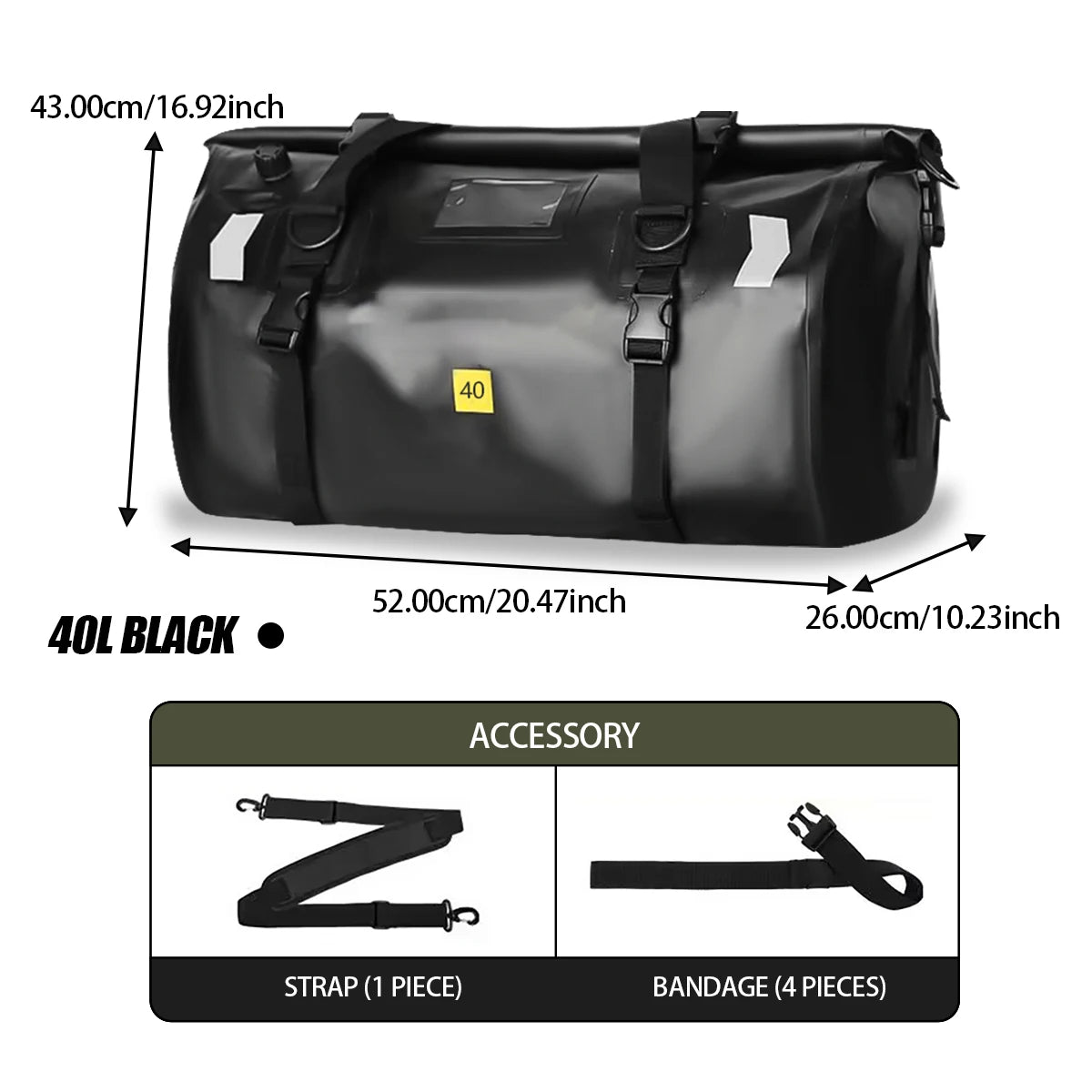Motorcycle Backpack – Waterproof 20L/40L/66L Dry Travel Bag