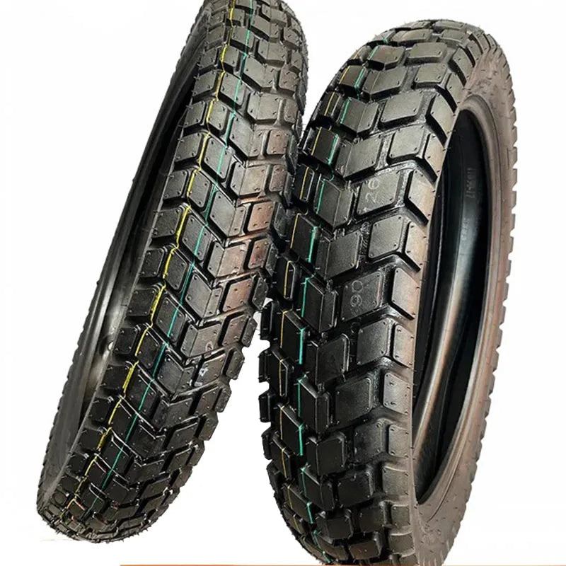 Off-Road Motorcycle Tire Set – Front 90/90-19 & Rear 110/90-17 Non-Slip Tires
