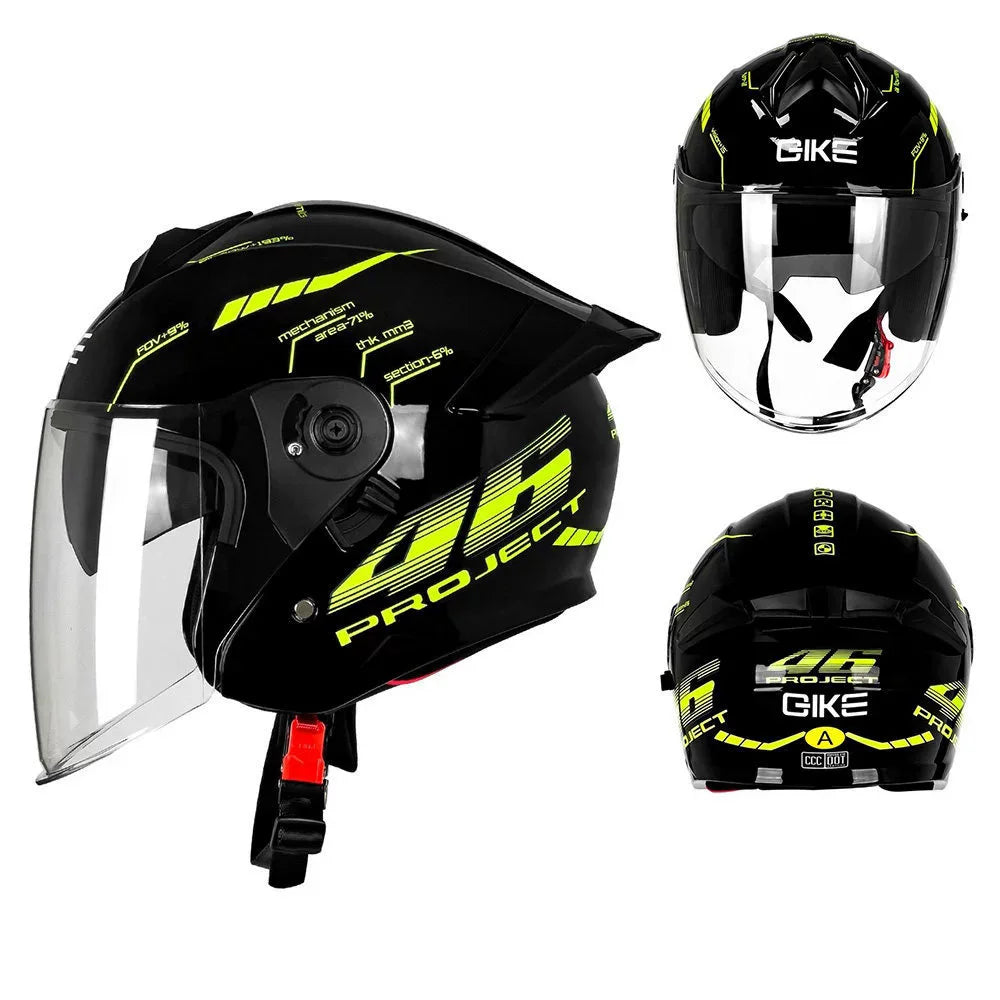 Modular Helmets – Flip-Up Dual Visor Full Face Motorcycle Helmet, Aggressive Tooth Design for Men & Women