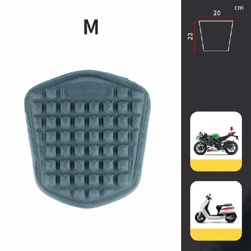 Black Comfort Gel Motorcycle Seat Pad Breathable Universal Shock Absorbing Cushion Bike Seat Cover for Advanced Mountain Riding