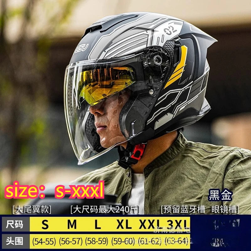Half Helmet for Electric Vehicles with Extended Sizing