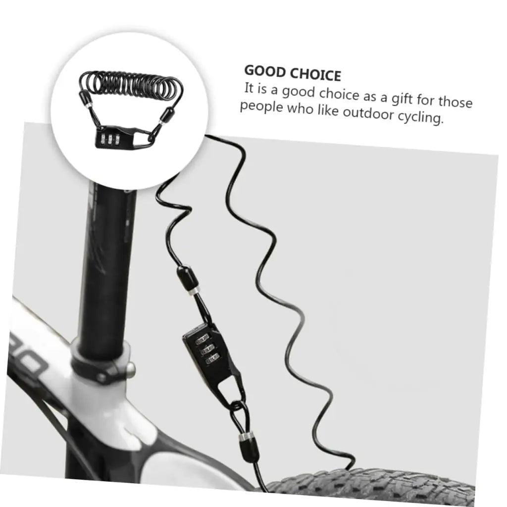 DOMEN Bicycle Anti-Theft Lock Motorcycle Portable Three-Digit Password Helmet Lock Bike Wire Rope Helmet Lock Bike Accessories