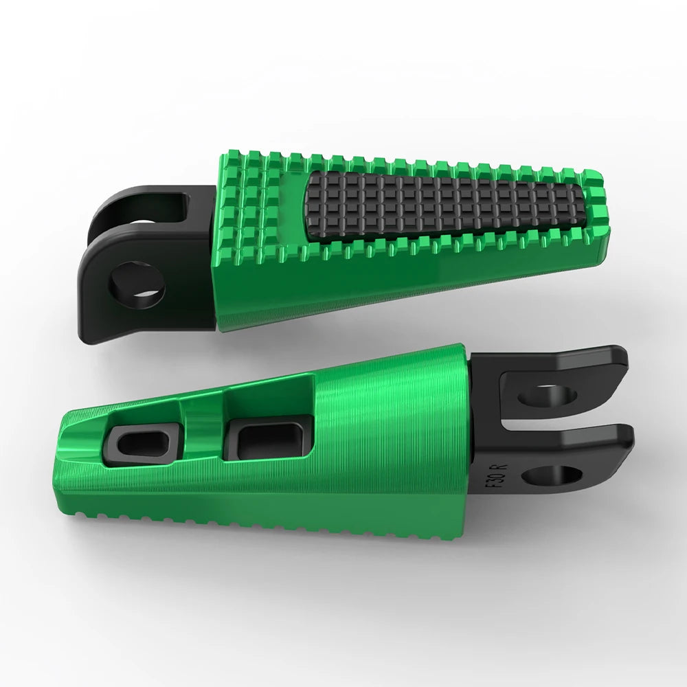 Kawasaki Z650 Anniversary / Z650RS / Z1000SX / ZX-6R / ZX-9R Front Foot Pegs – Adjustable 360° or Straight – CNC Aluminum + Rubber – 7 Colors – $75–$90