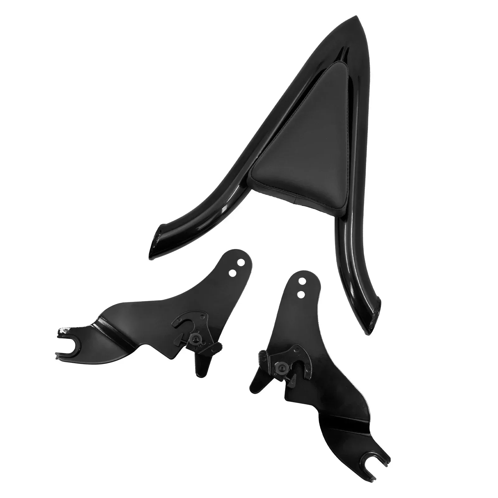 Motorcycle 16'' Detachable Rear Passenger Backrests Sissy Bar Pad For Harley Touring CVO Road King Electra Street Glide 09-2025