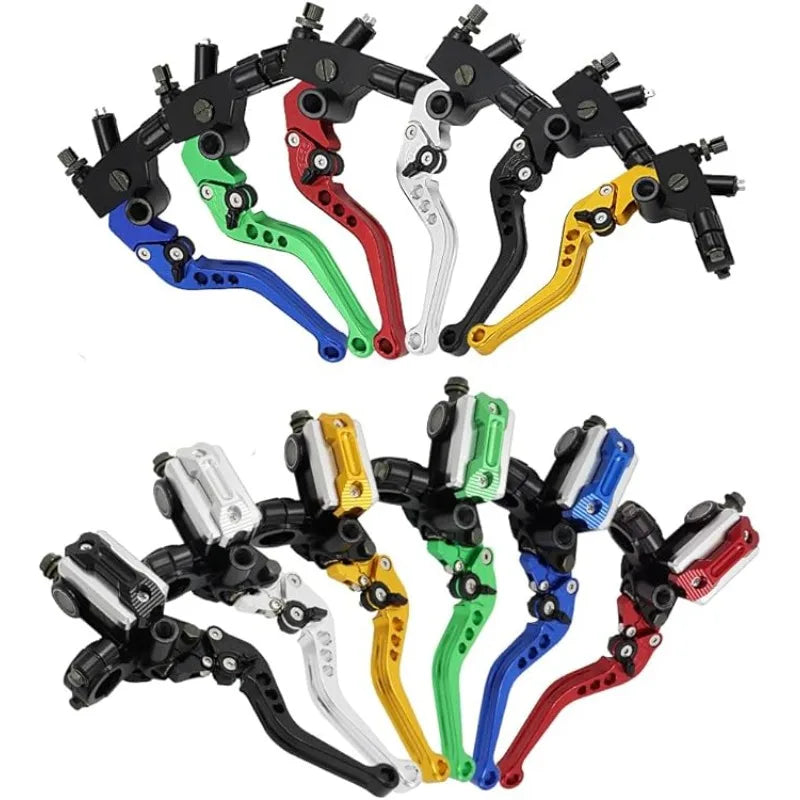 Universal 22mm Hydraulic Brake Master Cylinder & Clutch Lever Full Kit – CNC Aluminum – Honda / Yamaha – 6 Colors – $37–$42