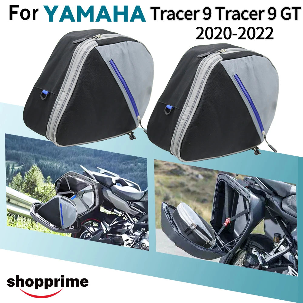 WUMFIRE Yamaha Tracer 9 Tracer 9 GT Motorcycle Parts Liner Inner Luggage Storage Side Box Bags Saddlebag Waterproof Expandable for Yamaha Tracer 9 Tracer9 GT 2020 2021 – Black (2PCS)