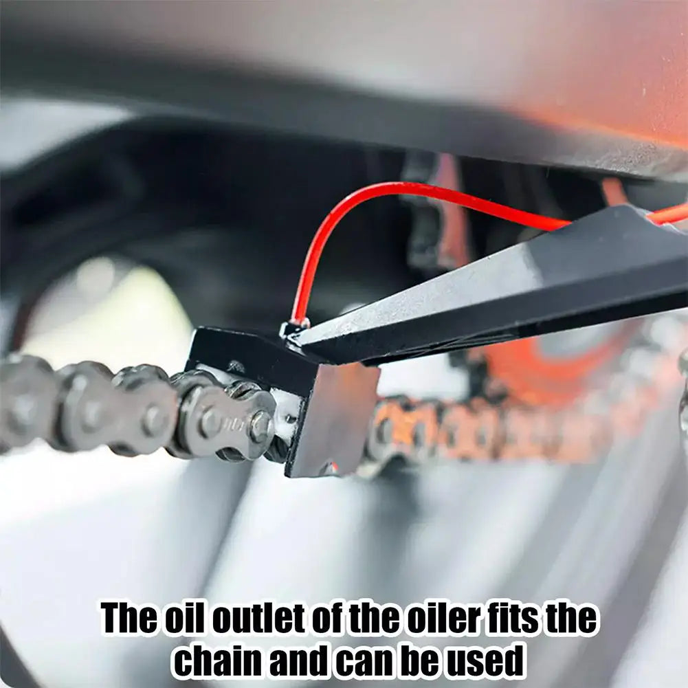 Motorcycle Chain Cleaner Tool Kit for Bike Maintenance Dirt Removal Lubrication with Wax Applicator, Brush Attachment