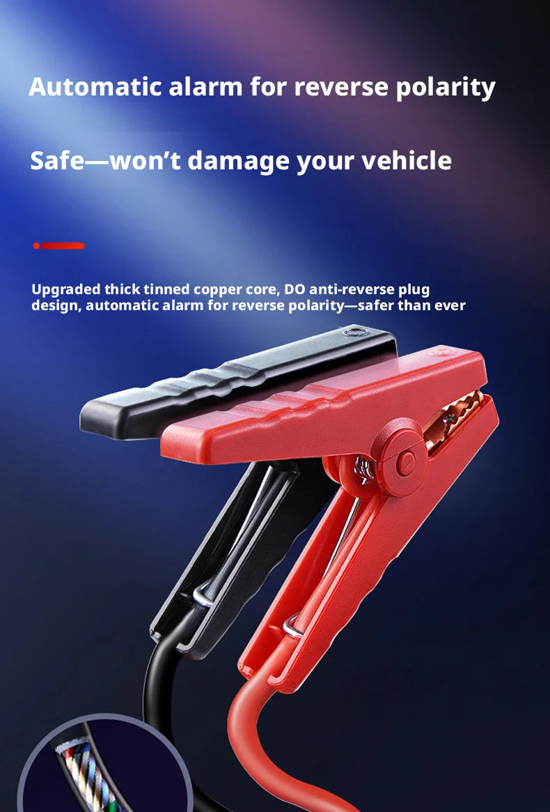 Minus Two 800A Car Jump Starter 12V – Emergency Battery Booster Power Bank with LED Light for Auto, Motorcycle & SUV (Petrol & Diesel)