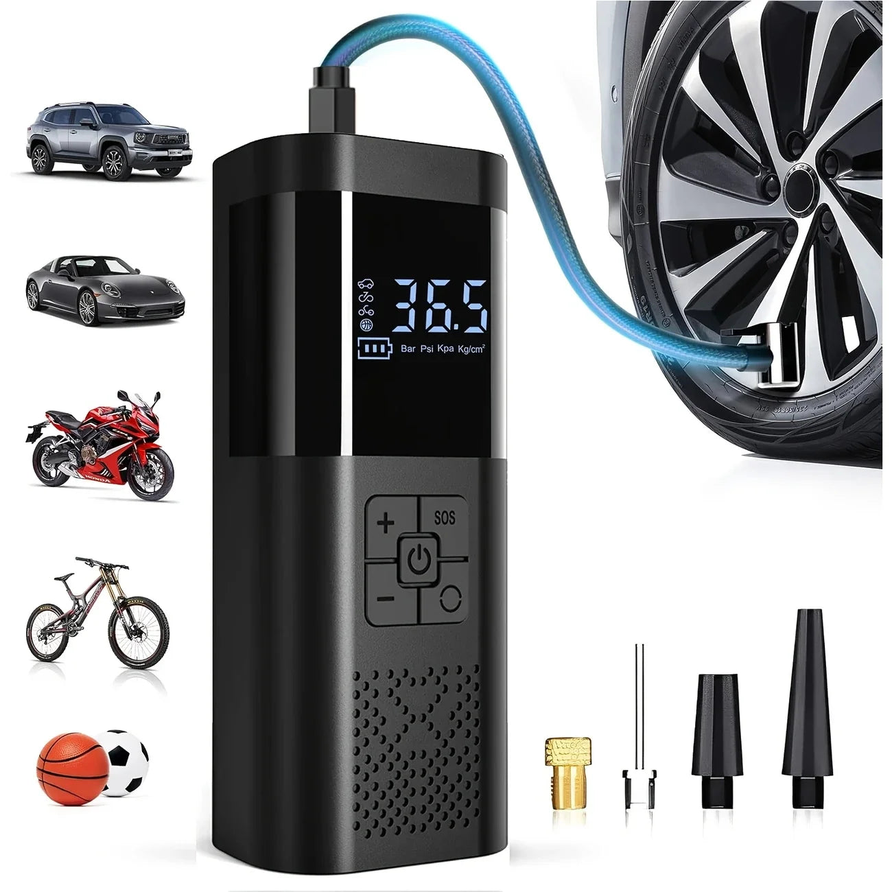 Portable Air Compressor – 150 PSI Cordless Tire Inflator