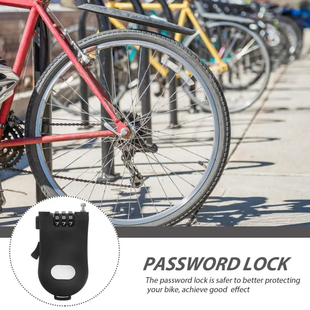 DOMEN Bicycle Steel 3 Digit Cable Code Lock Outdoor Waterproof Motorcycle Helmet Anti-Theft Chain Password Lock Bike Accessories