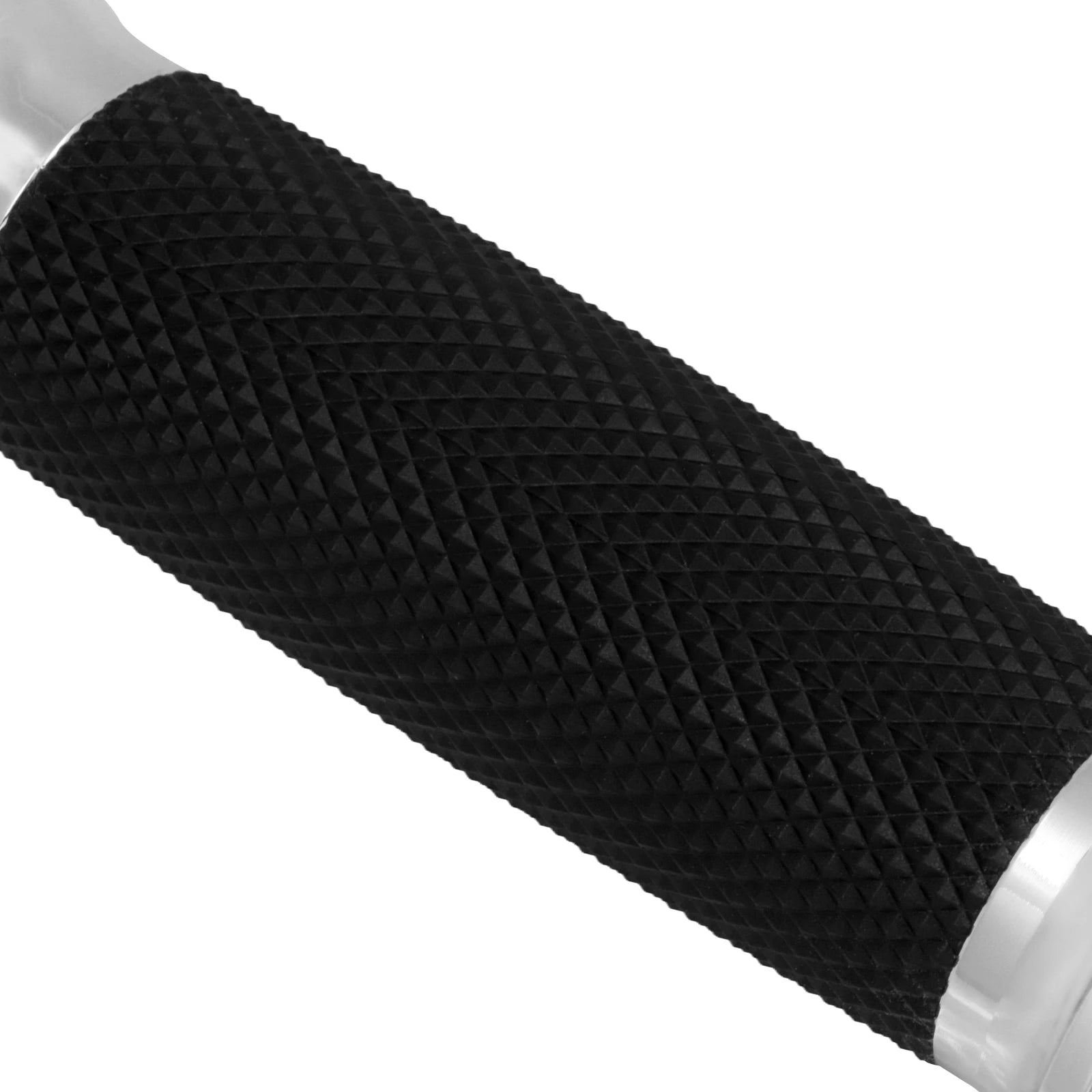 REWMTER Harley-Davidson Motorcycle Handlebar Grips 1" 25mm Aluminum Rubber Lining Hand Grips for Harley Sportster XL 883 1200 XR Touring Road King Dyna Softail V-Rod VRSC – Black / Chrome (1 Pair)