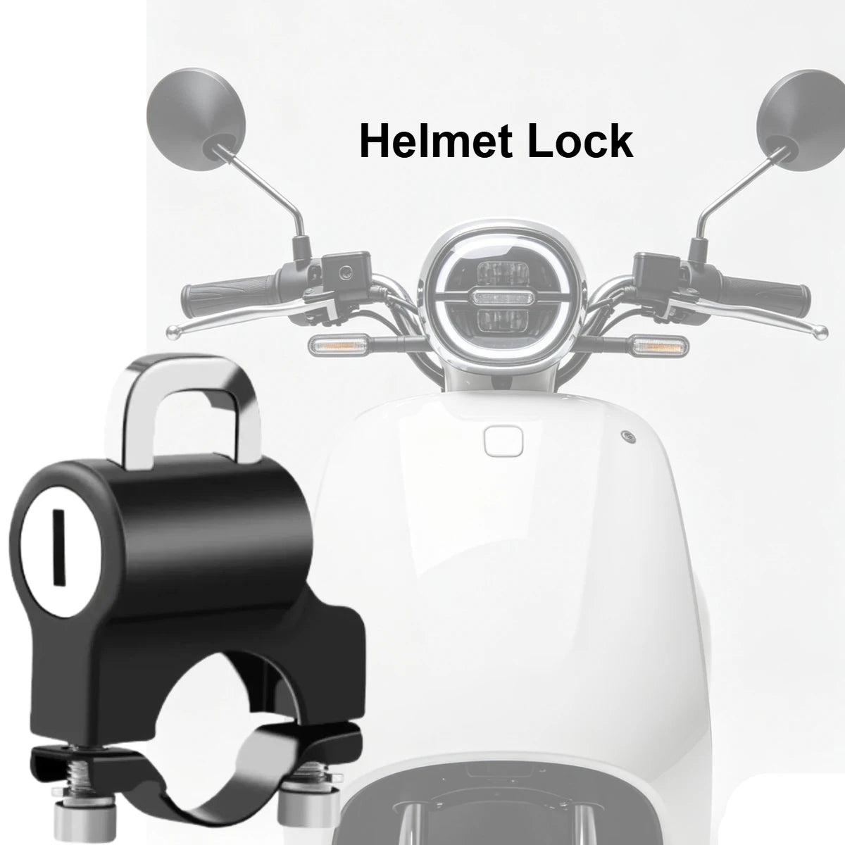 Universal Motorcycle Helmet Lock Security Anti-Theft Fixed Helmet Lock 22-24mm Handlebar Brake Handle Solid Lock Moto Accessory