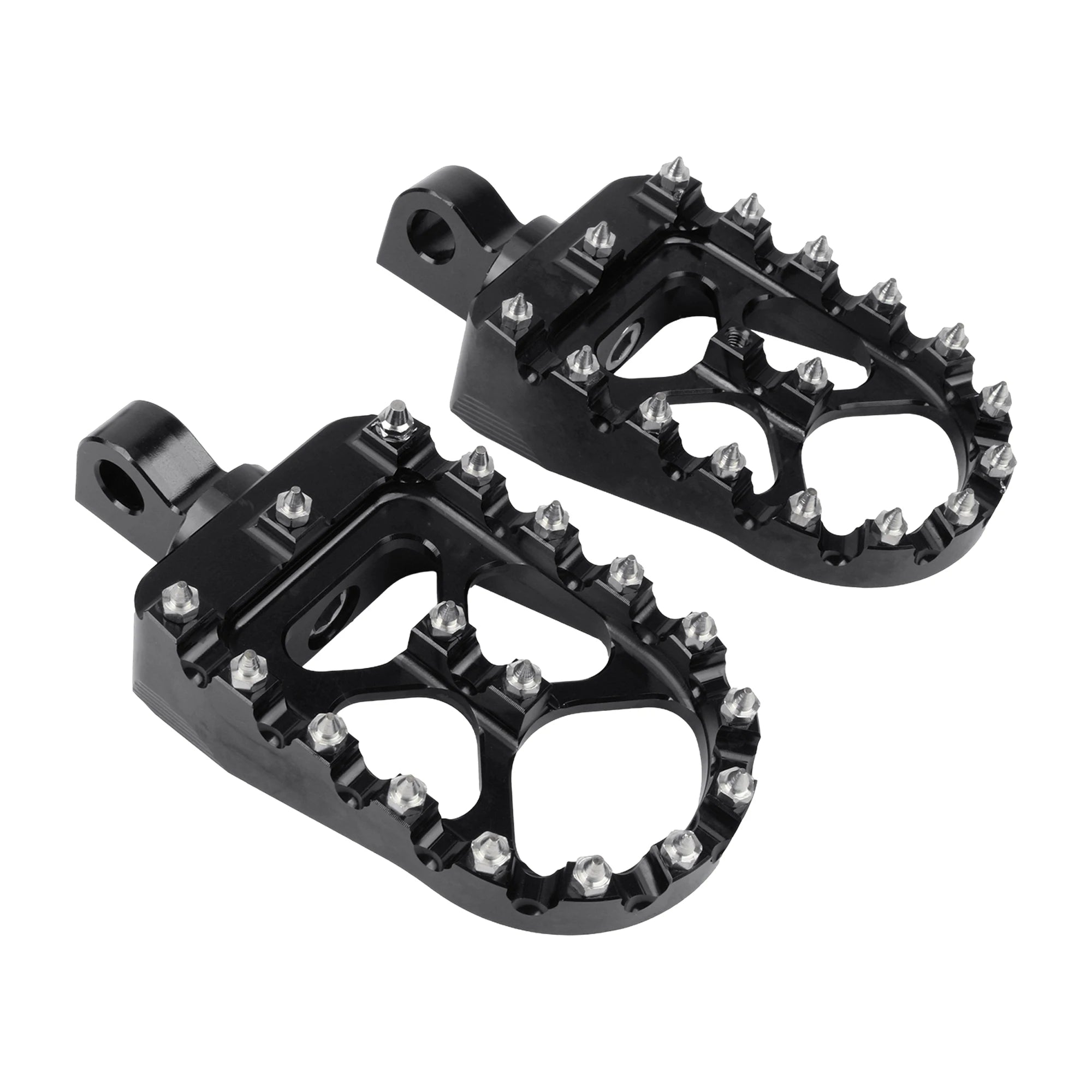 Harley-Davidson Wide Fat Foot Pegs – 360° Rotatable – Dyna / Fat Bob / Softail / Sportster / Street Bob – CNC Aluminum + Stainless Steel – 57mm Wide – 5 Colors – $51