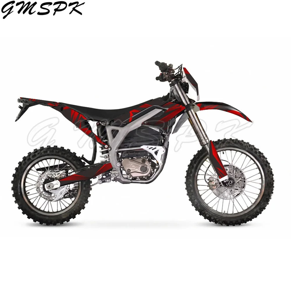 Motocross Team Graphics Background Decal Sticker Kits for Sur-Ron Storm Bee 2023–2024 – Custom Number & Name – PVC – 24 Styles – Glossy / 3D – $70–$92