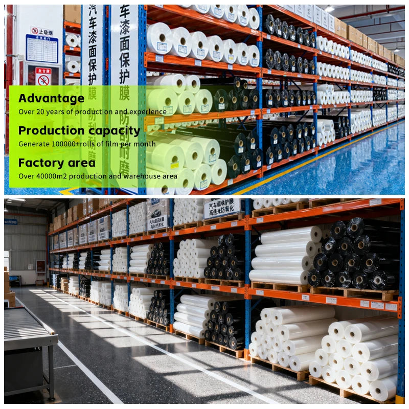 TPU PPF Bulk Roll 1.52×15m – Self-Healing Paint Protection Film – BASF / Covestro / Lubrizol – 7.5 / 8.5 / 10mil – Transparent / Gloss Black / Matte Black / Matte – $383–657