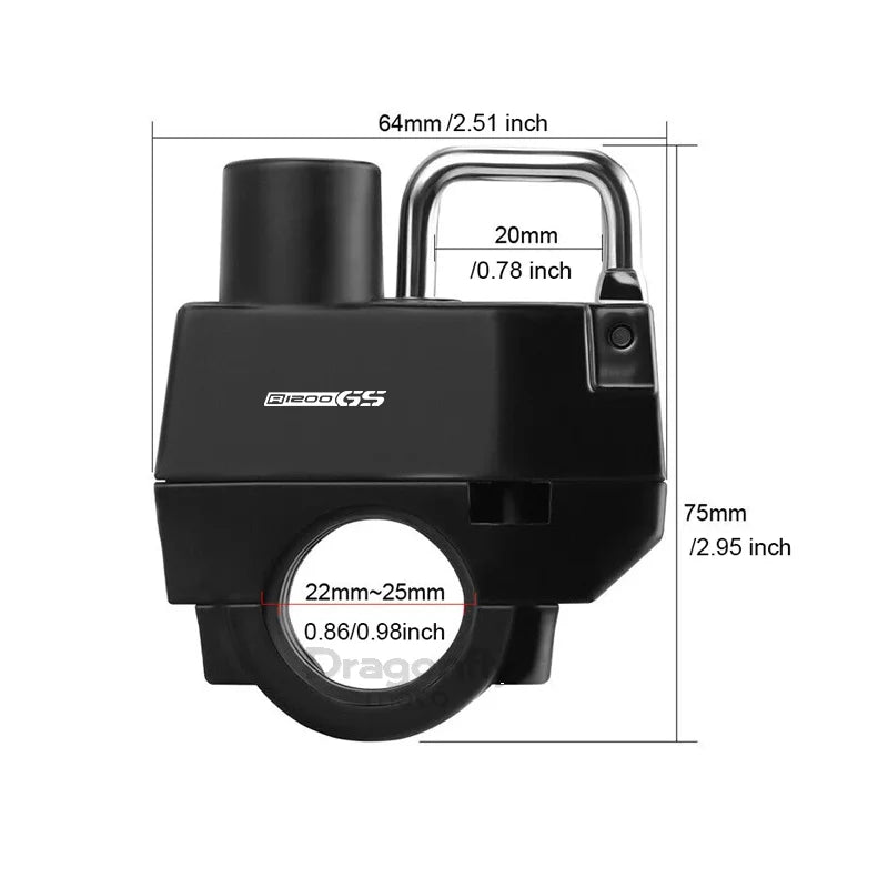For BMW R 1200 GS LC R1200GS R 1200GS ADV Adventure Motorcycle Supplies Helmet Lock Anti-Theft Locker Locking Device Rustproof – Aluminum Alloy