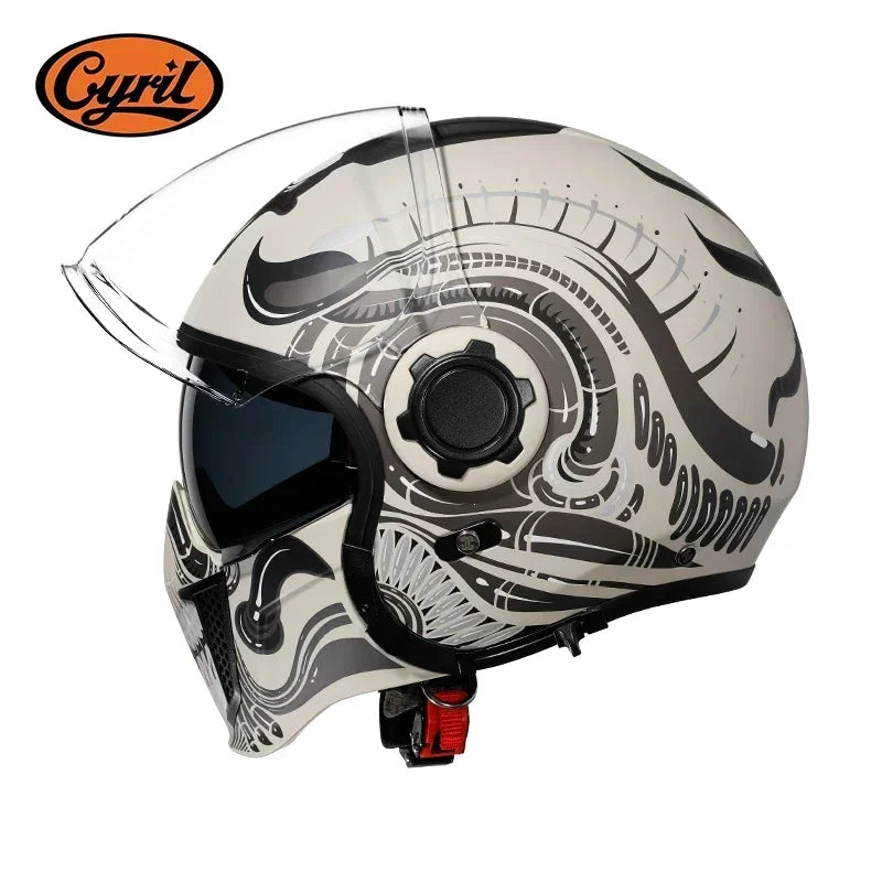Retro Modular Helmet with DOT ECE Certification