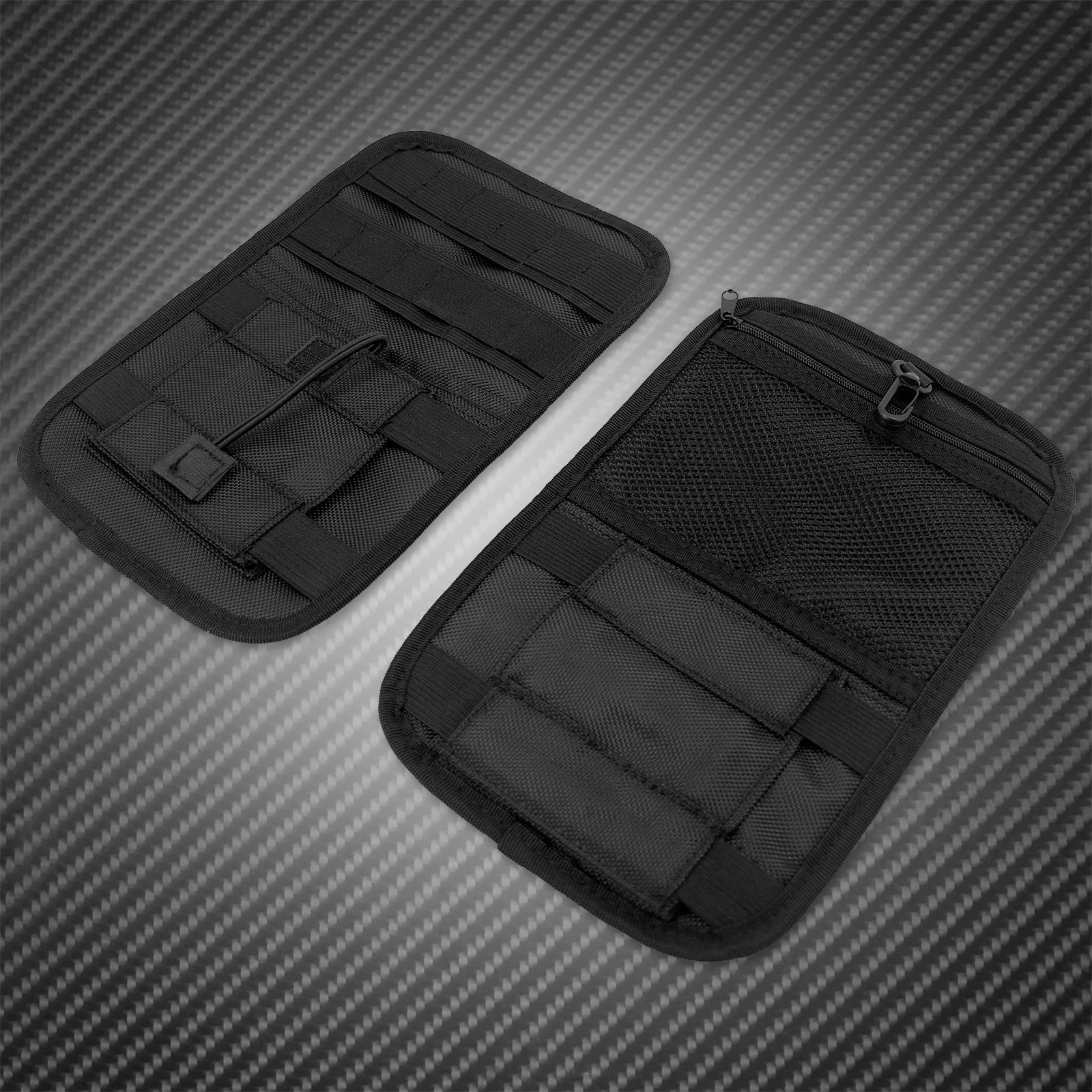 MACTIONS Motorcycle Saddlebag Organizer Hard Bags Inner Storage Case for Harley Touring Road King Street Glide Electra Glide Dyna Softail 1993-Up – Nylon Waterproof Zippered Pockets