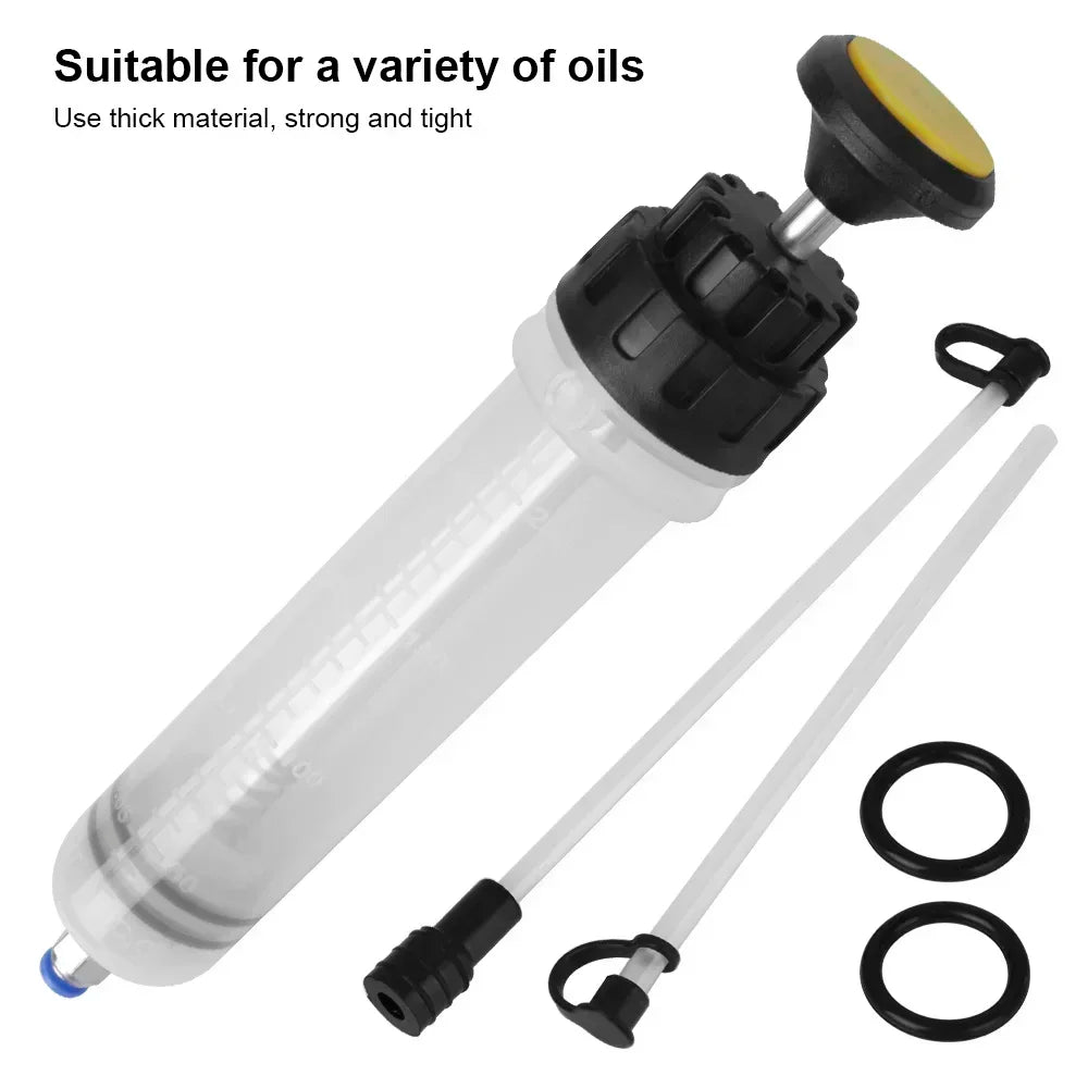 200cc Car Oil Change & Brake Bleeder Fluid Pump Extractor Filling Syringe Bottle – Brake Bleeding Tools for Universal Truck Motorcycle Vehicle – Black – $11