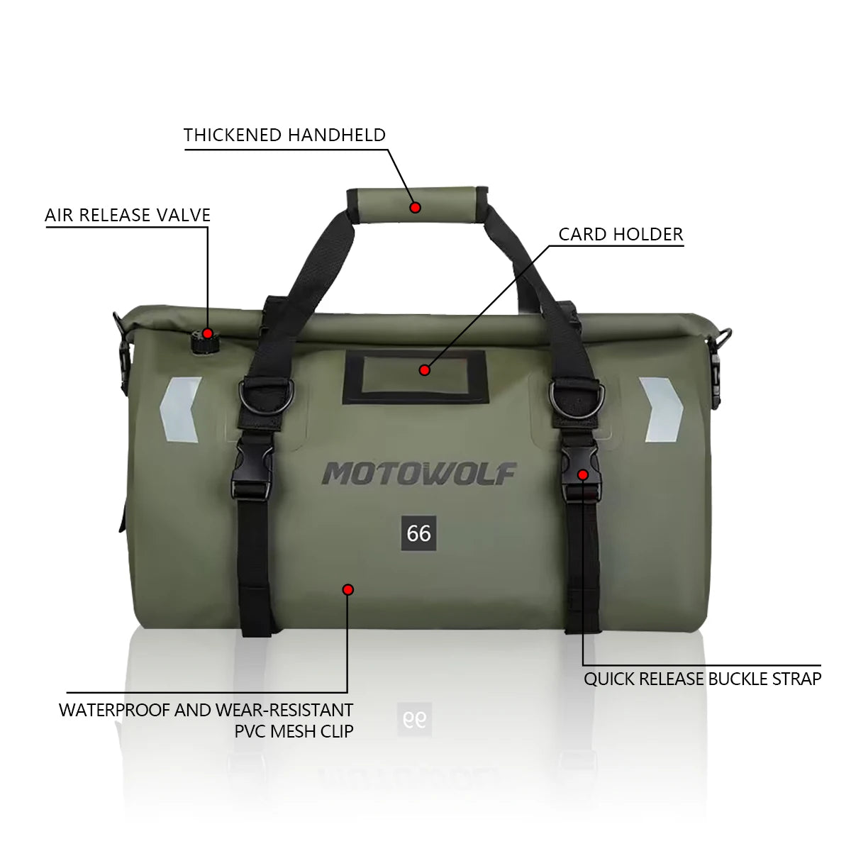 Motorcycle Backpack – Waterproof 20L/40L/66L Dry Travel Bag