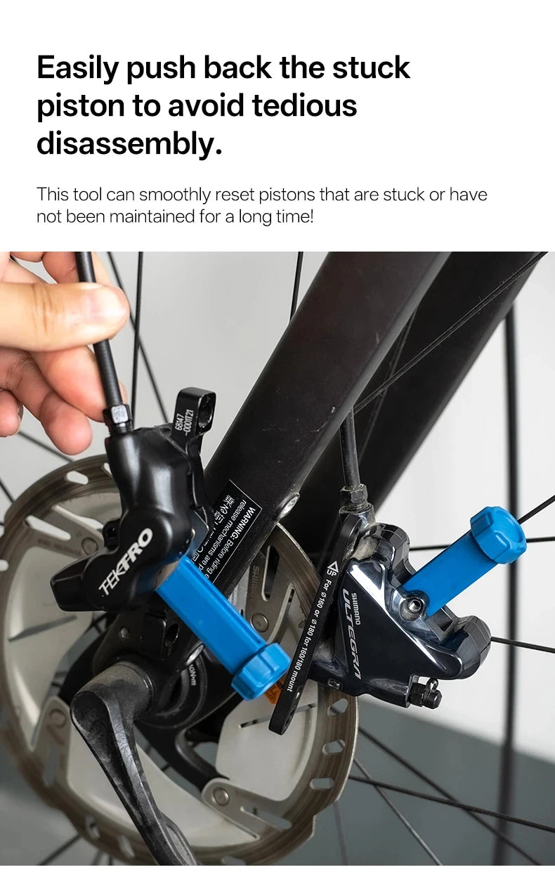 2-in-1 Bicycle Brake Pad Spreader Tool – Brake Bleeding Tools Durable PA6 Carbon Steel 360° Rotatable Hydraulic Disc Brake Caliper Piston Reset – 1 / 2 / 3 / 4 / 6 PC – from $10