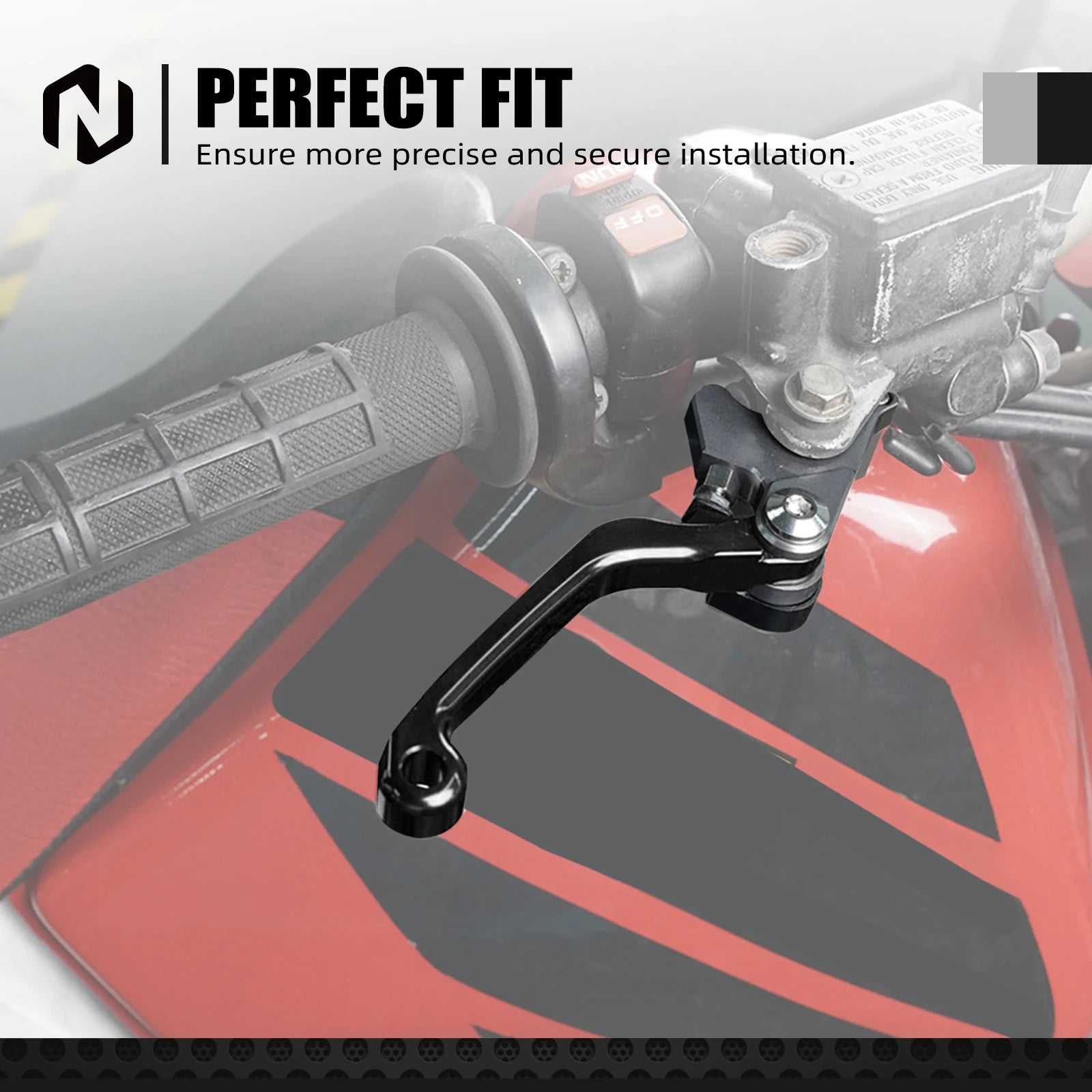 Honda CRF150F / CRF230F 2003–2017 / CRF250F 2019–2021 NICECNC Pivot Brake & Clutch Lever Set – CNC Billet Aluminum – Black / Red – $30