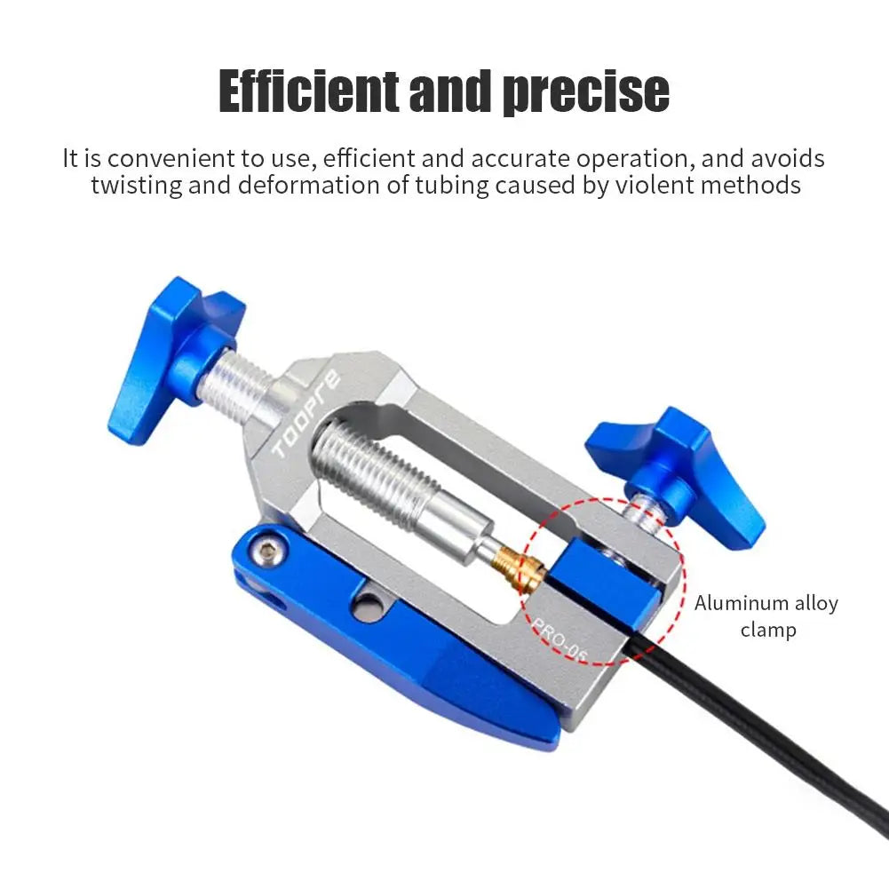 Hydraulic Disc Brake Hose Cutter and Oil Needle Installation Tool – Brake Line Tools – U-Guide Precise Cutting for Bicycle Hydraulic Brake Hose – Aluminium Blue or Nylon Black – from $32