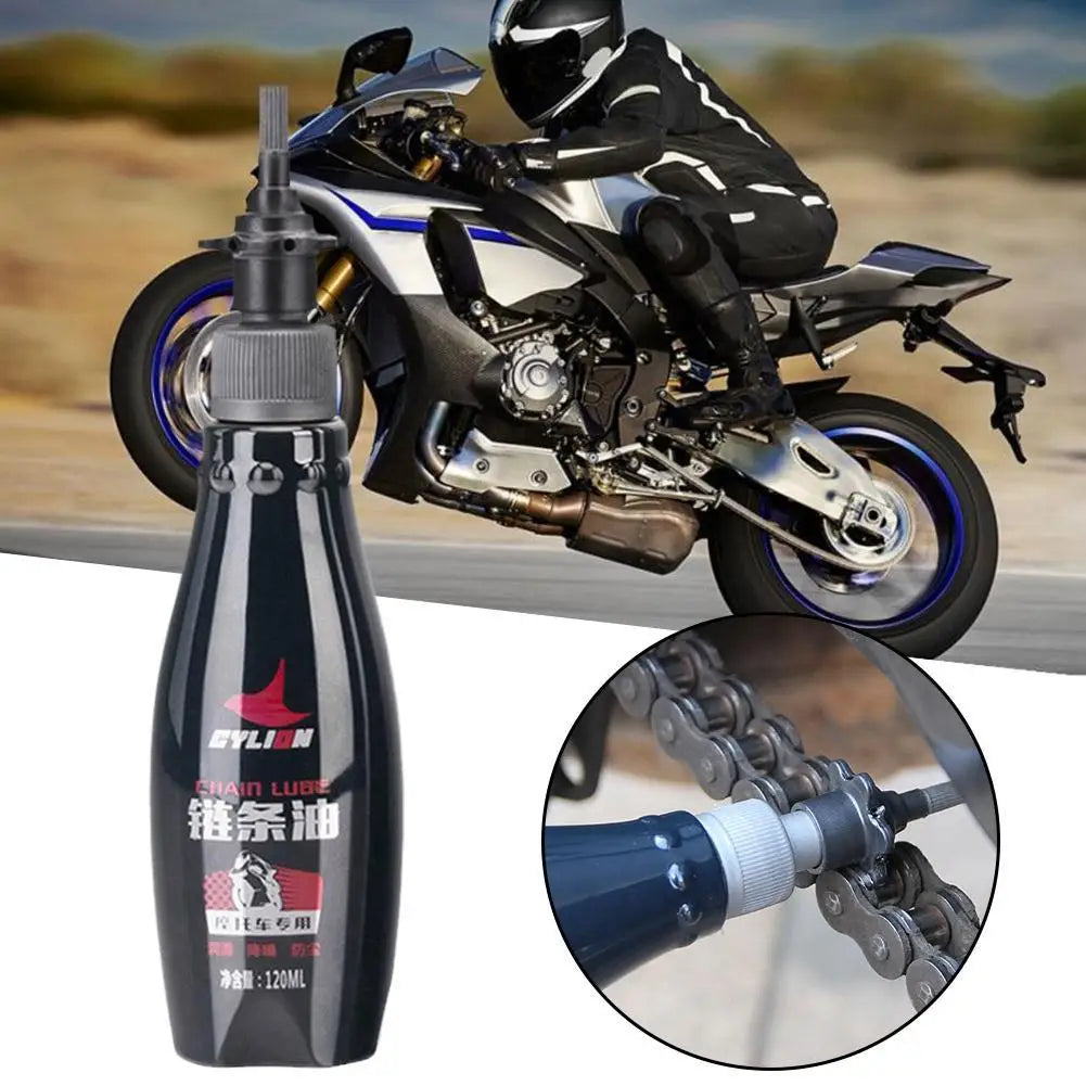 Motorcycle Chain Lubricant Oil 120ml – Anti-Rust Anti-Wear Dust-Proof High-Temp – On-Road & Off-Road – 1 / 2 / 3 / 4 / 5 / 10 Bottle Bundles – $25–128