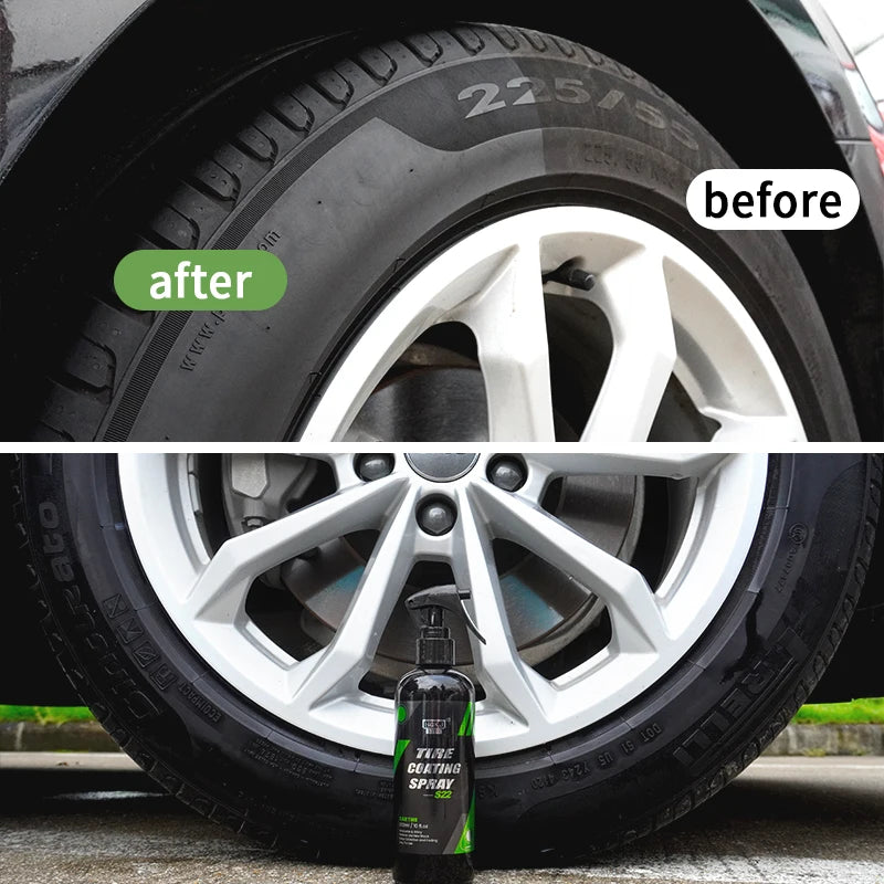 Car Tire Shine Spray – Wheel Cleaning Refurbishing Wax Brightener – 50ml / 100ml / 300ml – $12–24