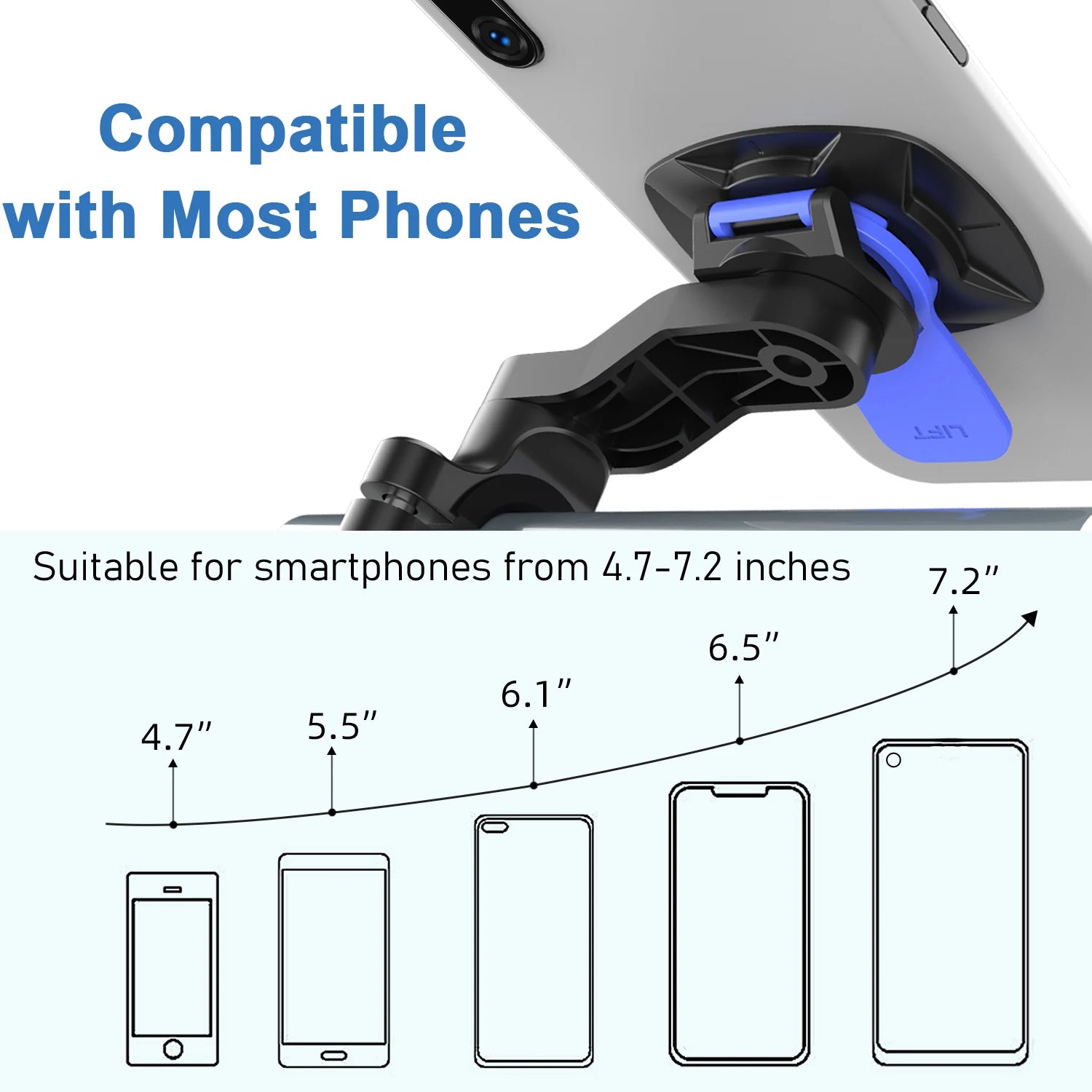 Anti-Shake Motorcycle Phone Mount