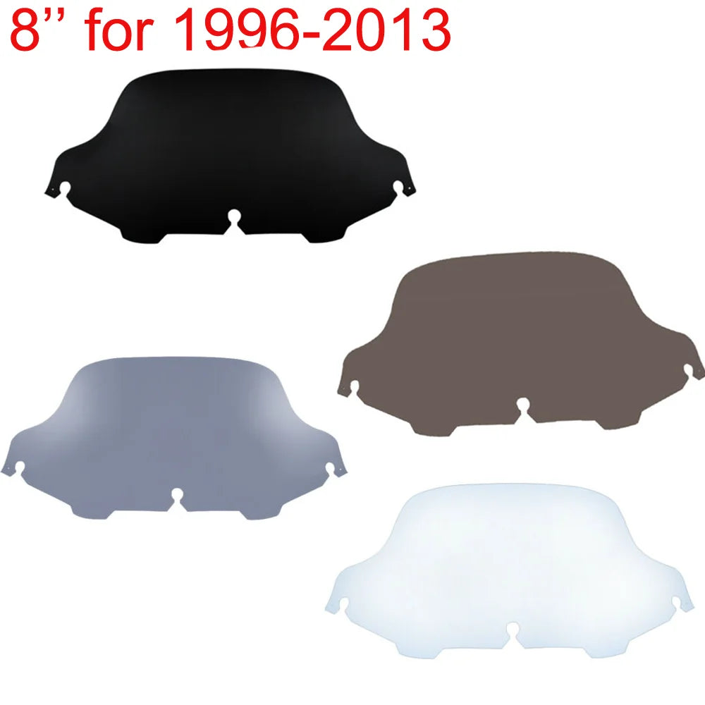 4.5-10.5" Motorcycle Windshield Fairing Windscreen for Harley Touring Electra Street Glide Ultra Limited 96-2022 Wind Deflector – TrichTu Mount ABS Black Clear Smoke 4.5in 6in 7in 8in 9in 10.5in