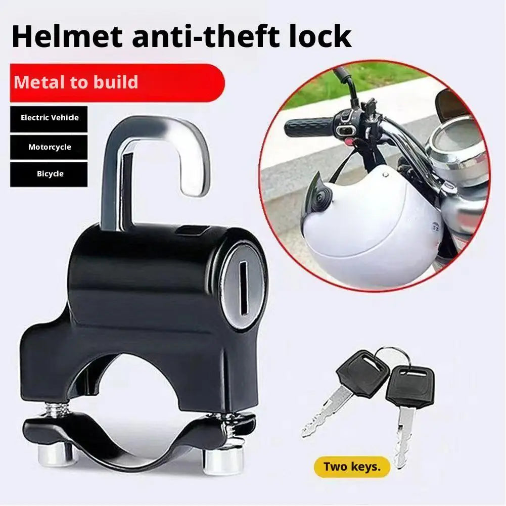 Helmet Lock for Motorcycle Scooter Atv Bicycle Universal Security Anti-theft Handlebar Lock 20mm-26mm with Keys Handle Locks