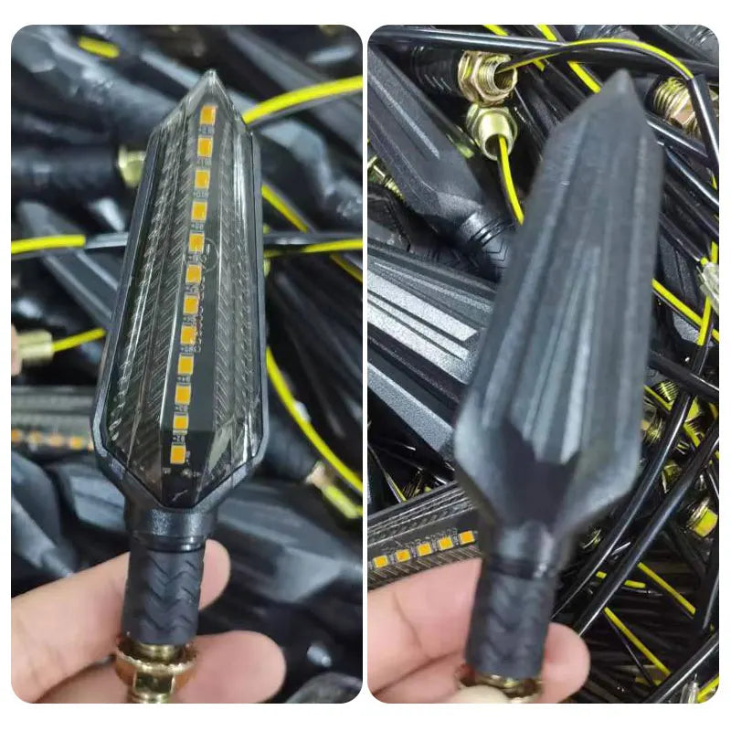 LED Turn Signal Bulbs – E24 Flowing 12-LED Amber Motorcycle Indicators