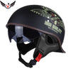 Half Helmets – V Retro Motorcycle Helmet, Lightweight All-Season Cruiser Helmet for Men & Women