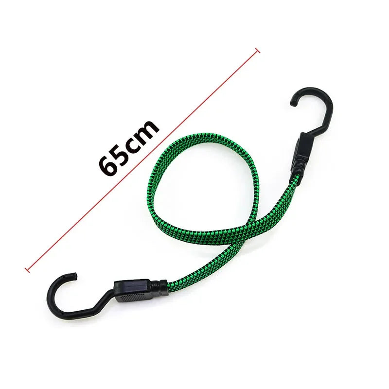 Motorcycle Luggage Strap Bungee Cord with Hooks Elastic Tie Down for Bike Helmet Cargo Net Rope Bicycle Rack Securing Accessorie